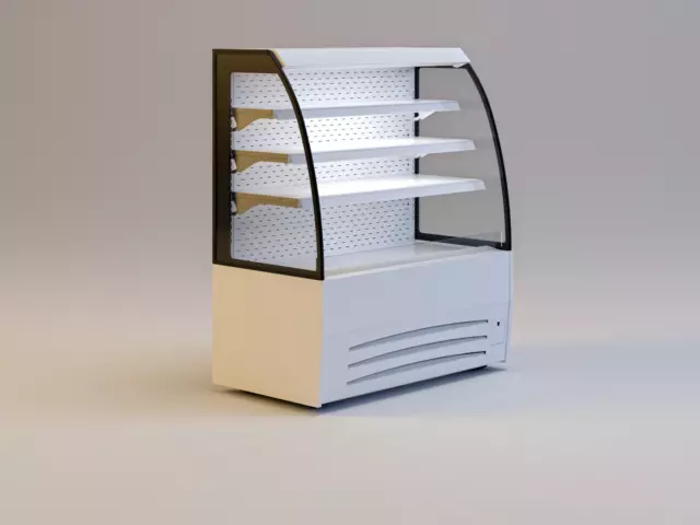 Gastro Wandkühlregal Kühlregal Kühlverkaufsregal 1200x660x1440mm 370l ohne Tür