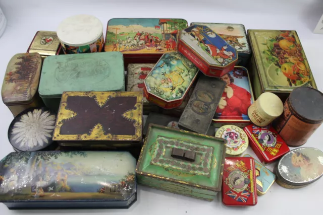 Advertising Tins Job Lot Vintage Confectionary Royal Commemorative x 20