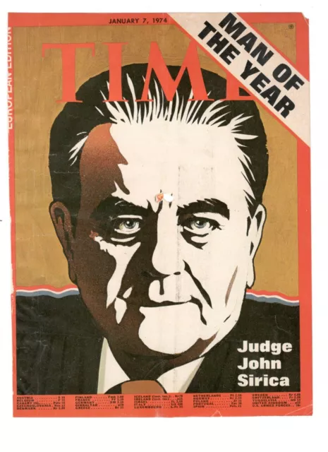 John Sirica Judge Man Of Tee Year 1955 Time Cover Original 1 Seite