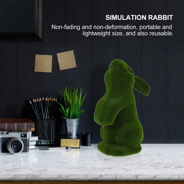 1Pc Moos Bunny Figuren Decor Tafelaufsatz Bunny Tafelaufsatz 8
