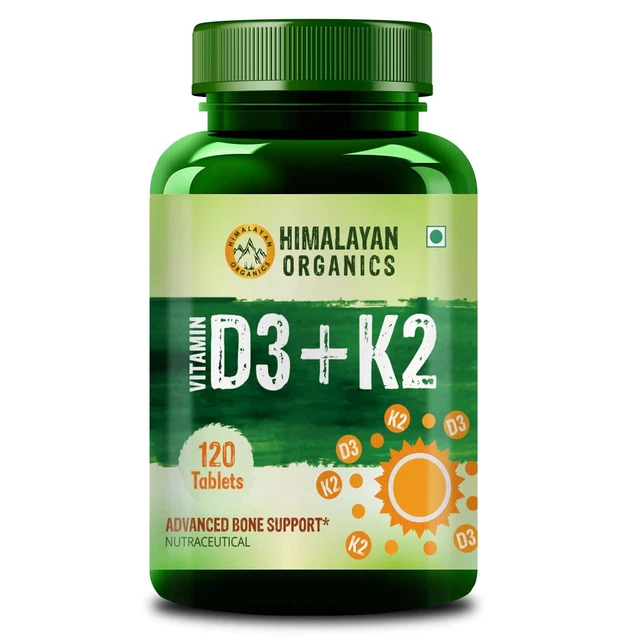 Complément Alimentaire Vitamine K2 (MK7) + D3 2000 UI, Pour Os Et Immunité - Neuf