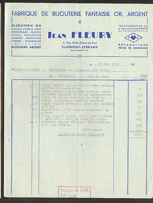 PARIS WUNSCH" Traite en 1959 USINE de BIJOUTERIE FANTAISIE "Ets G III° 