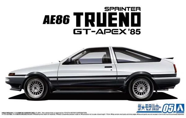 AOSHIMA 1 24 TOYOTA AE86 Sprinter Trueno GT APEX 85 Kit De Mod le EUR aoshima-1-24-toyota-ae86-sprinter-trueno-gt-apex-85-kit-de-mod-le-eur