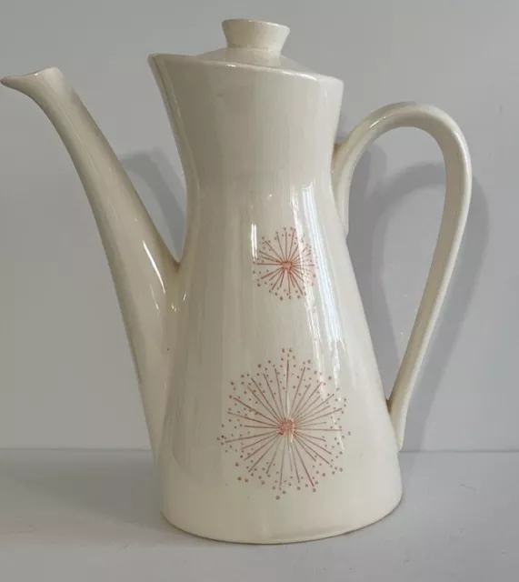 MCM Coffee Pot / Carafe w/Lid Atomic StarBurst Pattern 1950-60s Raymor? Ceramic