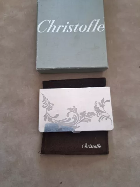Christofle Porte Carte Argent Massif 925. Serie Marly Tech.