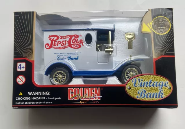 Golden Classic PEPSI COLA Die Cast Special Edition Gift Bank 1997 Truck NIB