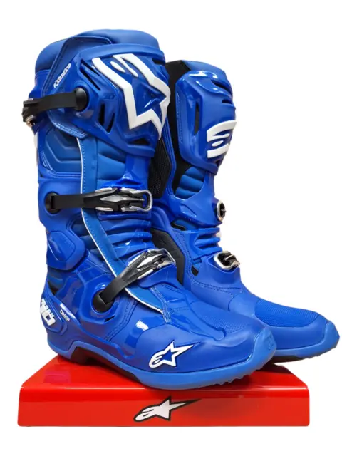 ALPINESTARS Men Motocross Leather Boots TECH 10 MX Dirt Bike Adult Blue