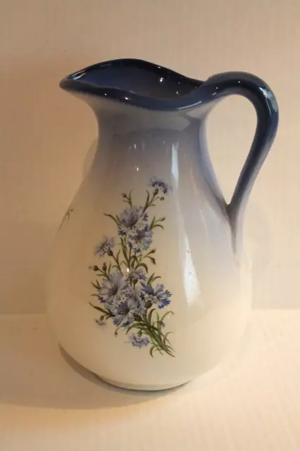 Reme Collection Made in England Blue Floral 8" Pitcher Floral Designs Flowers