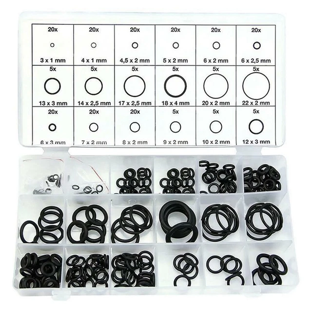 225Pcs Rubber O  Assortment Set Hydraulic Plumbing Gasket Seal Kit U5U8U8