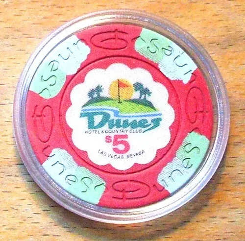(1) $5. Dunes Casino Chip - Las Vegas, Nevada - 1989