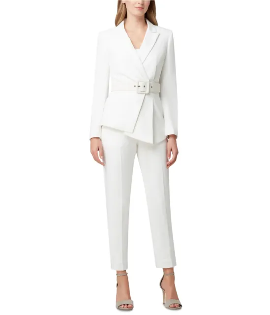 TAHARI WOMENS PLEATED-BLAZER Pant Suit, Off-White, 8 £194.31 - PicClick UK