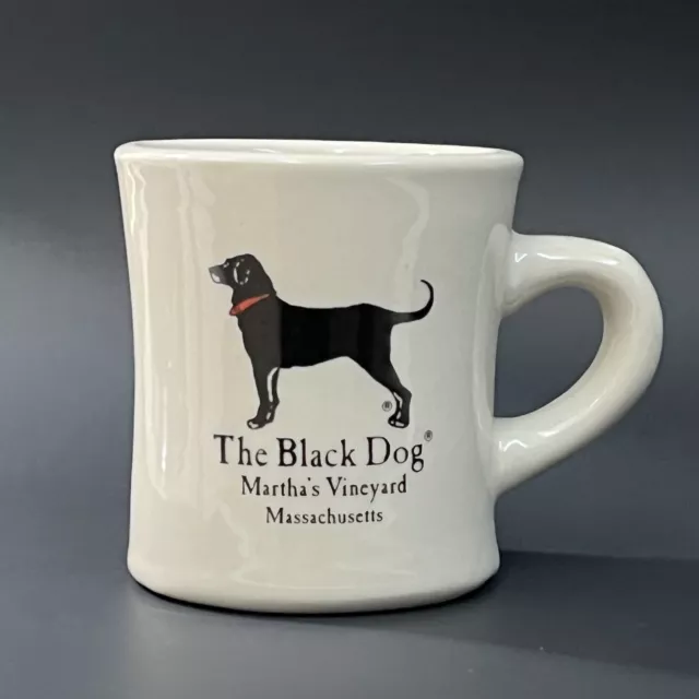 THE BLACK DOG Martha's Vineyard Massachusetts Diner Style Coffee Mug HTF 3.75"