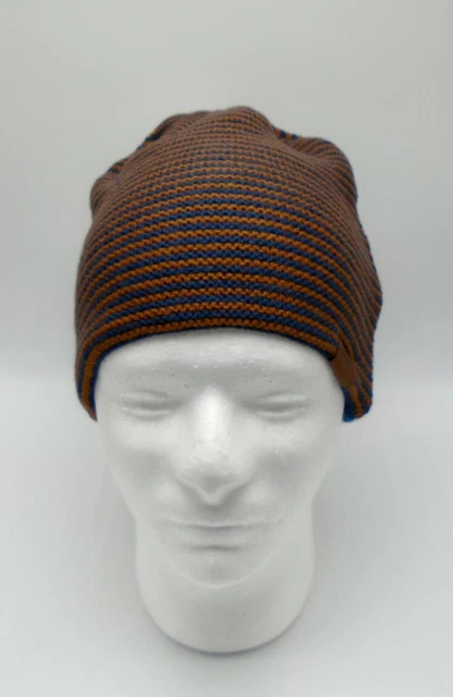 Neff Fixe Tricot Bonnet Unisexe Adulte Réversible Bleu Marine/Marron