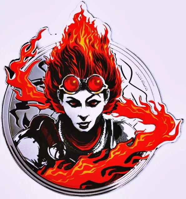 1 oz Silber Samoa 2024 CHANDRA the Pyromancer  Magic the Gathering 5$