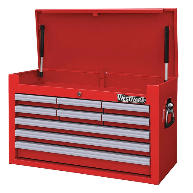 WESTWARD 32H878 Powder Coated Red,Light Duty,Top Chest