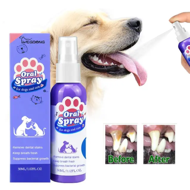 Spray pulizia denti per animali domestici deodorante respiro per animali domestici OralSpray nuovo con