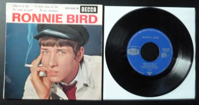 EP   RONNIE BIRD  460.844 FRANCE 1964 BIEM  Adieu à un ami   VG++ / VG++