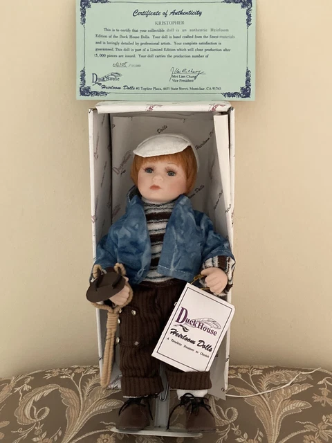 DUCK HOUSE HEIRLOOM DOLL Kristopher - NEW IN BOX - Adorable Red Head!
