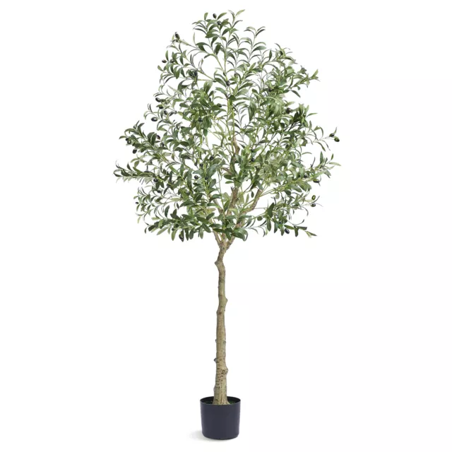 VEVOR 6 FT Artificial Olive Tree Green Natural Tall Faux Lifelike Fake Plant