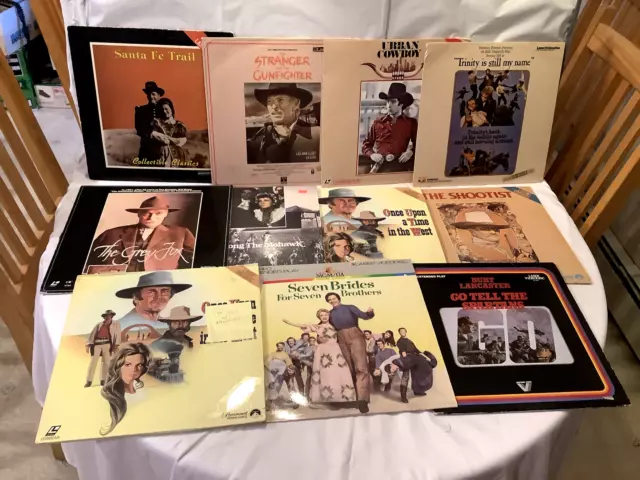 Laser Disc Lot of 11 Western Movies Urban Cowboy VERY GOOD