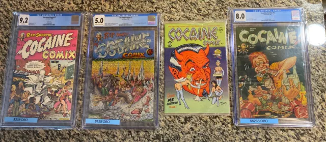 Cocaine Comix #3 #2 #1 #4 Last Gasp Underground comic Full Set 4/4