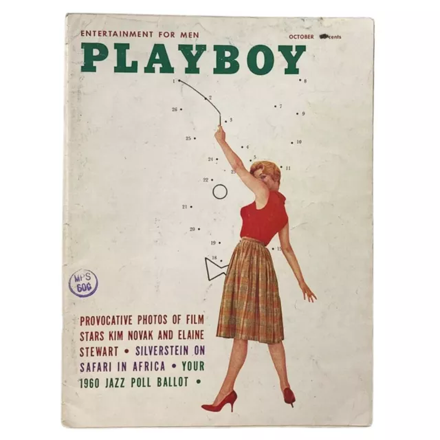 VTG Playboy Magazine October 1959 Elaine Reynolds w Centerfold No Label