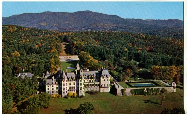 Postcard. AERIAL VIEW OF BILTMORE HOUSE & GARDENS, ASHEVILLE, NC