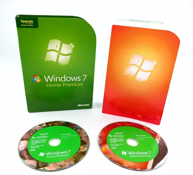 Microsoft Windows 7 Home Premium DVD, (2009, 2-Disc) 32 & 64 Bit Retail w/ Key