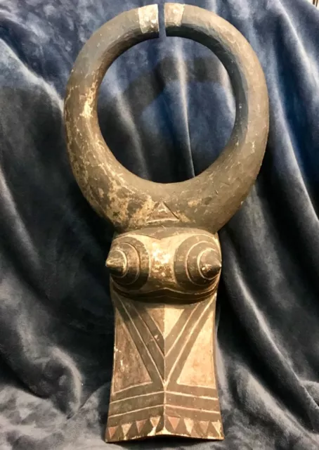Estate Fresh Bobo BWA Burkina Faso African Tribal Buffalo Mask Mali 21” 1940