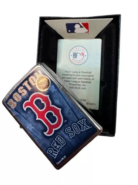 New 29790 Zippo Mlb Boston Red Sox Logo Design  Sealed In Box