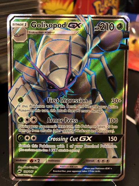Pokemon : SM BURNING SHADOWS GOLISOPOD GX 129/147 FULL ART