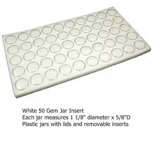 12 Pieces White 50 Gem Jar Liner Inserts Pads Use for Gems Coins Body Jewlery