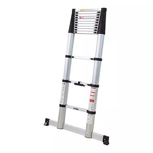 STIER 903473 Teleskopleiter 3,2 Sprossen Telescopic Ladder 3.2 m 11 Rungs, Colou