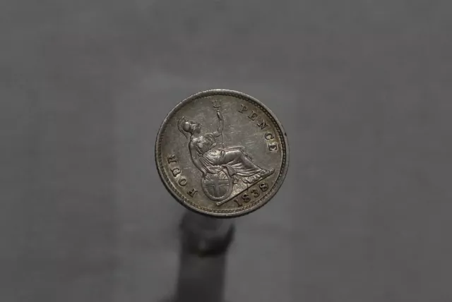 🧭 🇬🇧 Uk Gb 4 Pence 1838 With 8 Over 8 Scarce Sharp Details B59 #2894