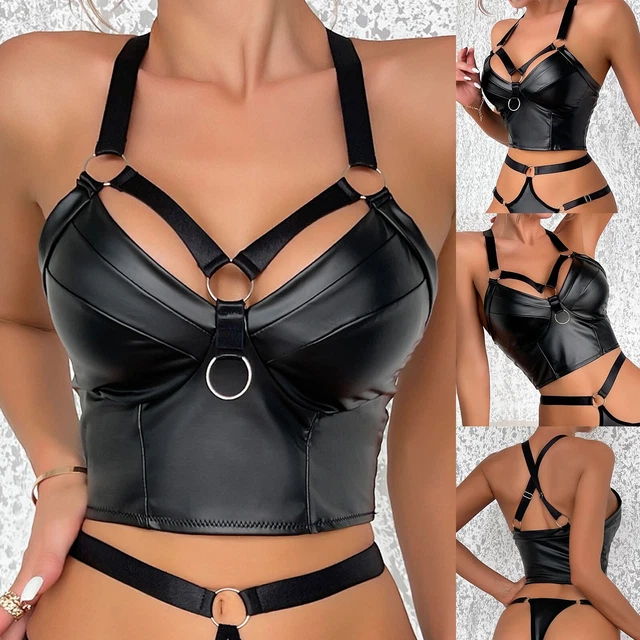 Biancheria da traino solida donna siamese body da pesca strass maglia sexy lingerie