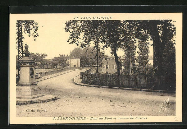 CPA Labruguiere, Bout du Pont and Avenue de Castres