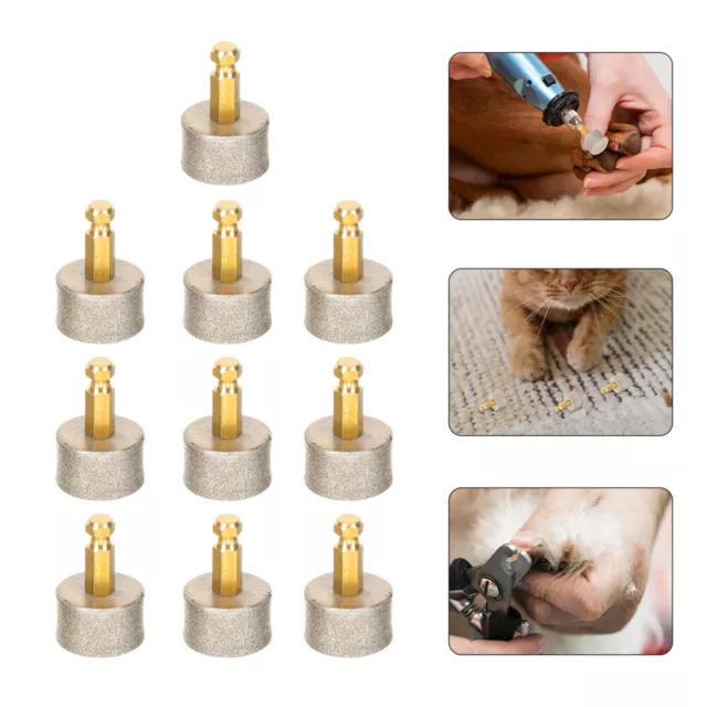 10 Pcs Cat Claw Trimmer Dog Nail Trimmers Pet Claws Sanding Head Tool