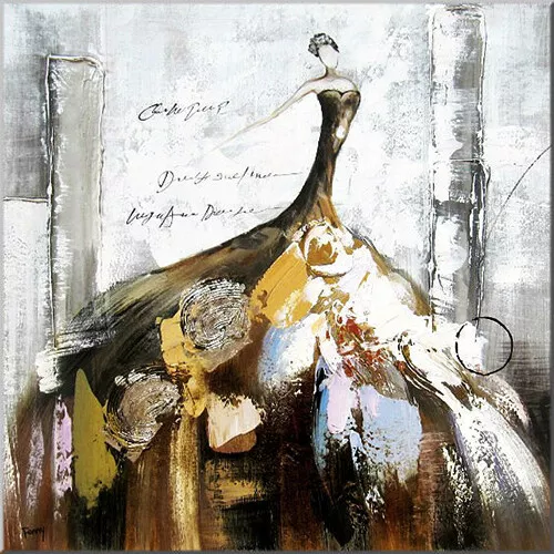 TABLEAU CONTEMPORAIN, PEINTURE moderne, femme en robe décoration  moderne+châssis EUR 79,00 - PicClick FR