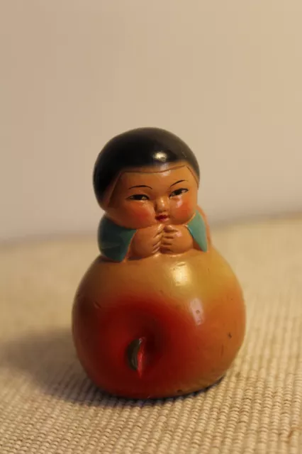 taille crayon ancien chinois 1960 terre-cuite personnage enfant figurine