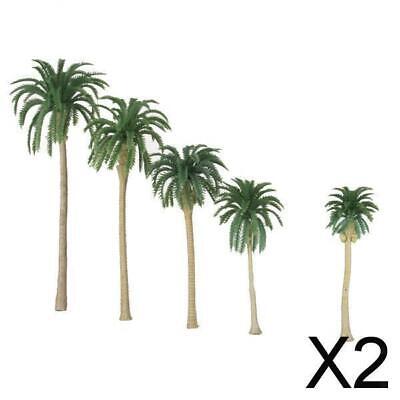 2X 20 x 1/150 alberi di cocco finti artificiali per mini Diorama Street Beach 7