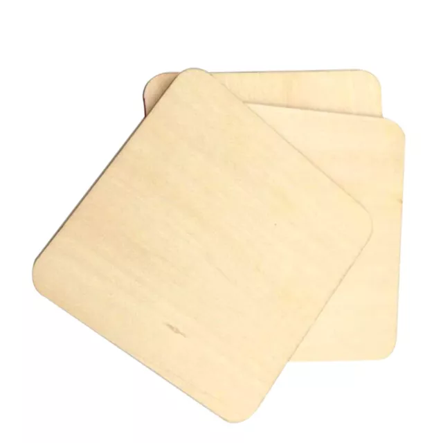 50 Pcs Cup Mats Wood Coaster Square Coffee Coasters Tea Mug Beer