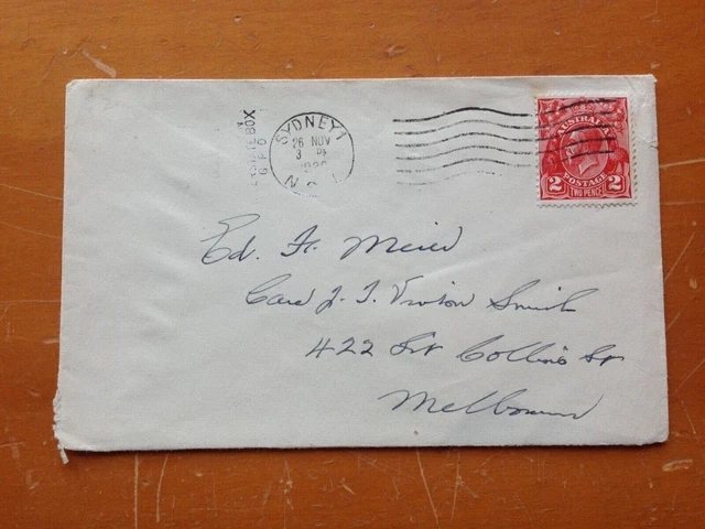 1929  Australia 2D Red King George V Sydney Machine Cancel Cover