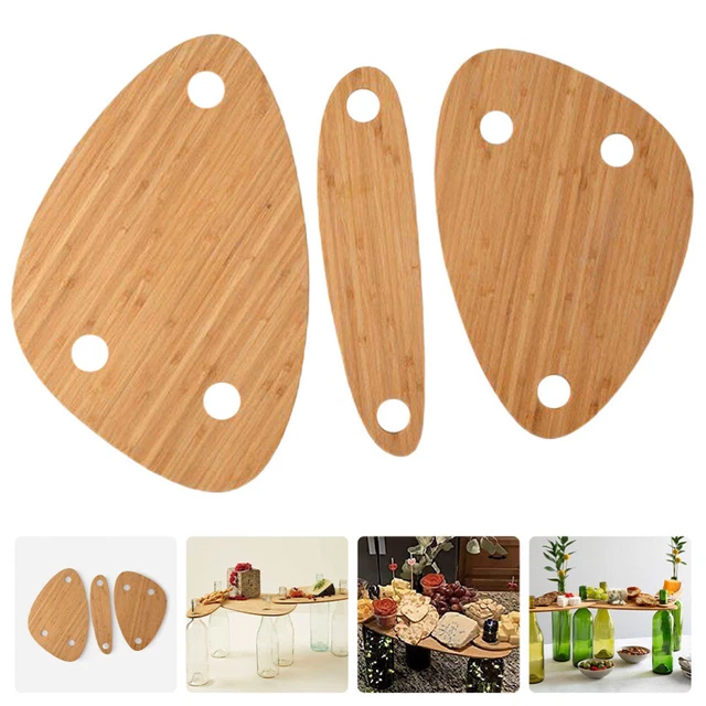 3 piezas tablas de natación de madera para vino tablas de servir de madera