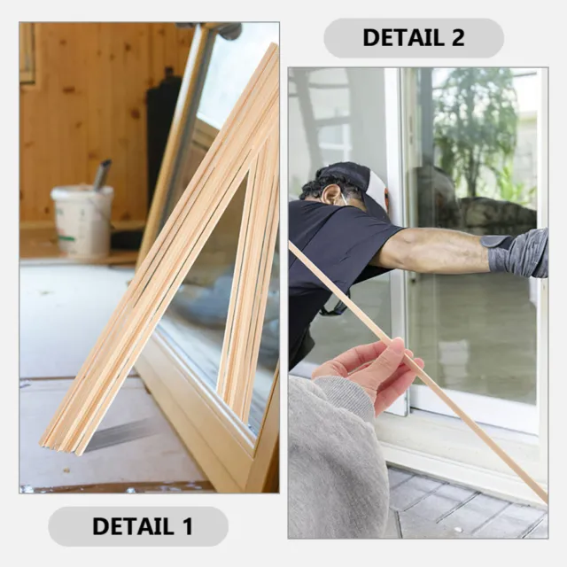 10 Pcs Window Frame Trim Decorative Triangle Dowel Rods Dowels Strips Decorate 3