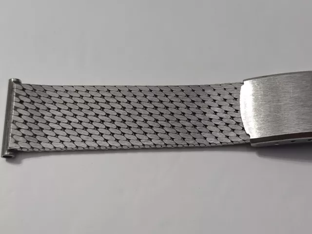 Vintage 1960-70's 18mm Stainless High Quality Stainless Steel Mesh Bracelet