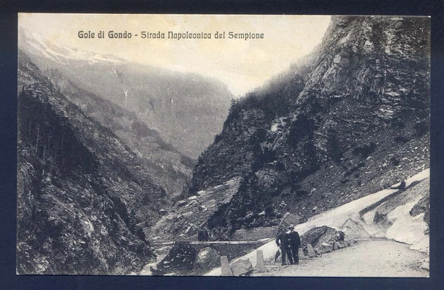 f683   CARTOLINA GOLE DI GONDO STRADA NAPOLEONICA DEL SEMPIONE+++1914+++