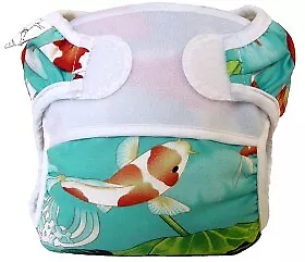 Koi Pond Reusable Swim Diaper - Swimmi by Bummis Size small fits 9-15 pounds