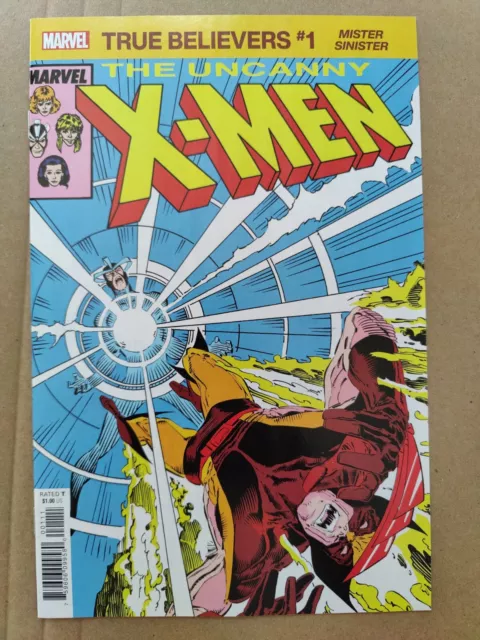 True Believers #1 Mister Sinister  THE UNCANNY X-MEN #221 Reprint Marvel NM