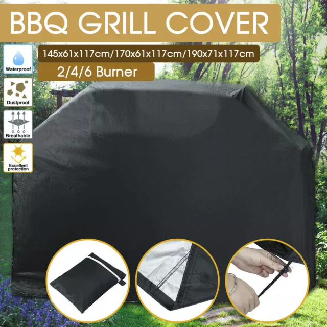 BBQ Cover 2/4/6 Burner Waterproof Outdoor Gas Charcoal Barbecue Grill Protector