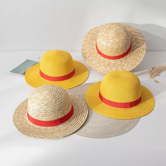 Halloween Gift One Piece Luffy Anime Cosplay Straw Boater Beach Hat Cap